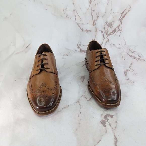 Florsheim Castellano Men 8 D Wing Ox Oxford Shoes Saddle Brown Tan Lace Up 14137 main image 8